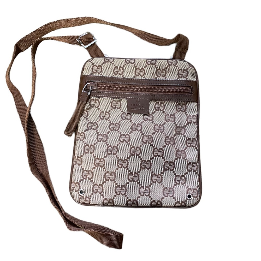 Gucci Canvas Monogram Small Crossbody Bag